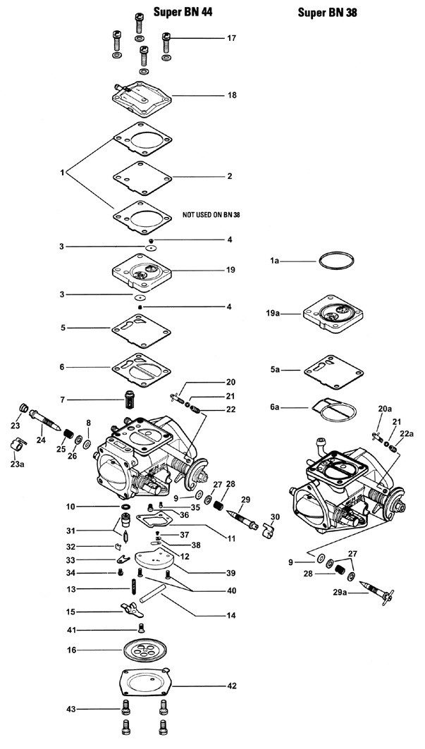 MBN34/95B Mikuni Fuel Pump Cover (Diagram Part 18)